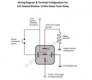 12V Universal Heated Rear Window Timer Relay - 10 Min Delay