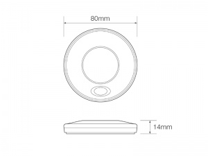 12v LED Round Interior Downlight With Illuminated On/Off Switch