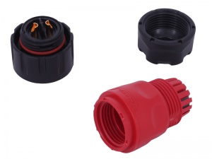 IP67 Waterproof 2-Pin Panel Mount Connector Plug (12/24V DC, 20A)