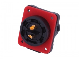 IP67 Waterproof 2-Pin Panel Mount Connector Socket (12/24V DC, 20A)