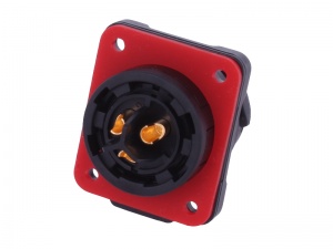 IP67 Waterproof 3-Pin Panel Mount Connector Socket (12/24V DC, 20A)