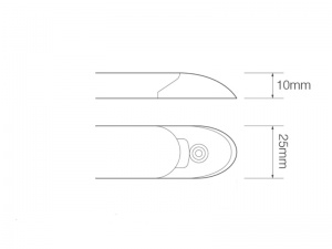 12V LED Interior Strip Light With Clear Lens - Unswitched