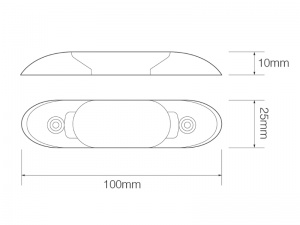 12V LED Low Profile Interior Strip Light (68 Series) - 100mm Long