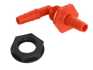 10mm (3/8'') Bulkhead Elbow Barbed Hose Connector