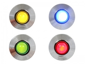 3mm Diameter LED Indicator / Warning Light - 12V