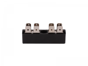 2 x 4-Way busbar with 6.3mm Blade Terminals - 25A