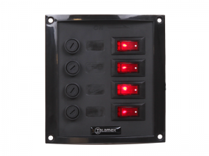 4-Way Vertical Switch And Fuse Panel  - 12V