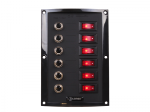 6-Way Vertical Switch And Circuit Breaker Panel  - 12V