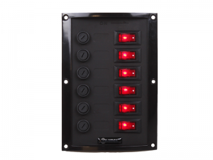 6-Way Vertical Switch And Fuse Panel  - 12V