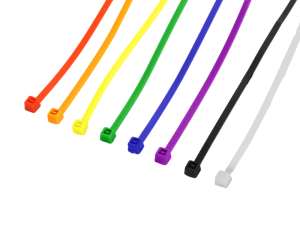 800 Piece Assorted Multicolour Cable Tie Pack - 100mm x 2.5mm (8 Colours)