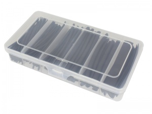 87 Piece Black Adhesive Lined Heatshrink Kit