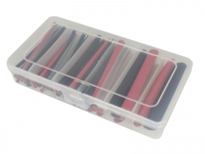 87 Piece Red/Black/Clear Adhesive-Lined Heat Shrink Sleeving Kit