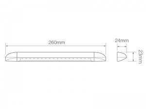 Black Awning/Scene LED Light - 260mm - 12V (23 Series)