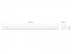 Black Awning/Scene LED Light - 443mm - 12V (23 Series)