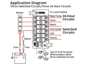 Blue Sea Systems 5050 ST CLB Circuit Breaker Block - 6 Independent Circuits