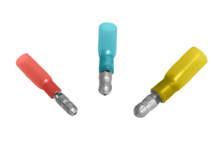 Male Bullet Heat Shrink Terminals (Red, Blue, Yellow)