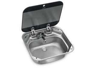 Dometic SNG 4244 Square Sink With Glass Lid (420 x 440mm)