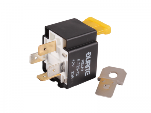 Mini Make & Break Relay  - Normally Open (NO) Contacts, 12V 20A - With Fuse