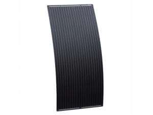 180W Monocrystalline Black Semi-Flexible Fibreglass Solar Panel - Rear Junction Box