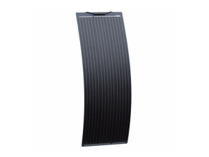 130W Monocrystalline Black Semi-Flexible Fibreglass Solar Panel - Narrow