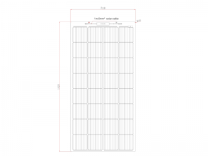 200W Monocrystalline Black Semi-Flexible Fibreglass Solar Panel