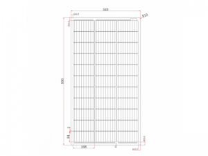 100W Monocrystalline Black Semi-Flexible Fibreglass Solar Panel - Rear Junction Box