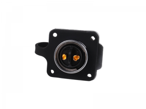 IP67 Waterproof 2-Pin Panel Mount Connector Socket Metal/Plastic (500V, 20A)