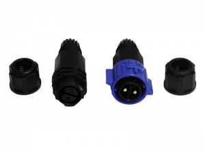 IP67 Waterproof 2-Way Inline Quick Release Locking Connector - 300V, 20A