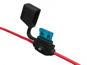 Inline Splashproof Standard Blade Fuse Holder With LED