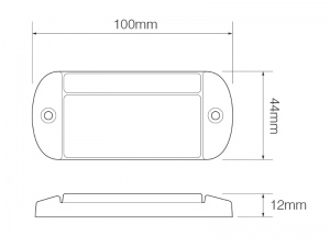 Low Profile Rear Marker/Reflector Light - Red (44 Series)