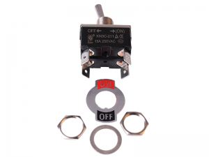 MOM/OFF Double Pole Toggle Switch With Decal Plate - 30A@12V