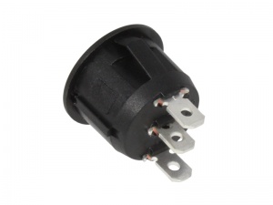 ON/OFF/ON Round Mini Rocker Switch - 12V