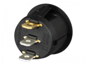 ON/OFF Toggle Switch, Round, Illuminated Lever - 16A@12V