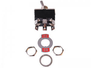 ON/ON Double Pole Toggle Switch With Decal Plate - 30A@12V