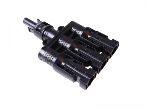 Pair of MC4-Compatible 3-To-1 Solar Connectors (Open Locking Tabs)