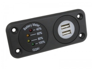 Panel Mount Battery Meter 12V & 24V DC