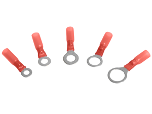 Heat Shrink Ring Terminals - Red (0.5 - 1.5mm Cable)