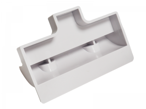 Set of 2 White Plastic Side Mounting Brackets For Rigid Framed Solar Panels