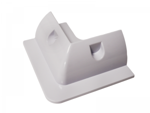 Set of 4 White Plastic Corner Mounting Brackets For Rigid Framed Solar Panels