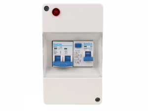 Standard AC Mains Consumer Unit With 1 x Double Pole MCB + RCD