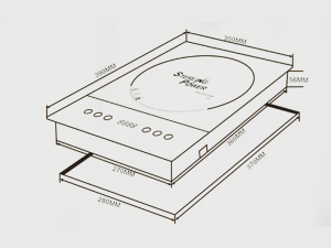 Sterling Power 1000W Fixed/Recessed Single Induction Hob (Built-In Controls)