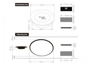 Sterling Power 1800W Fixed/Recessed Single Induction Hob