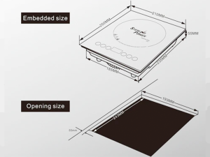 Sterling Power 2000W Fixed/Recessed Single Induction Hob (Built-In Controls)