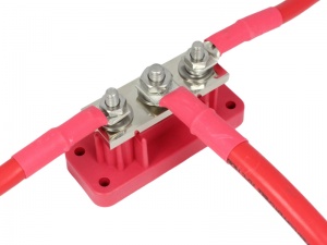 VTE 700A 3 Point High Amperage Terminal Busbar - Red