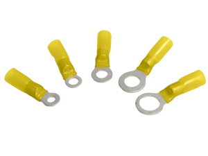 Heat Shrink Ring Terminals - Yellow (3.0 - 6.0mm Cable)