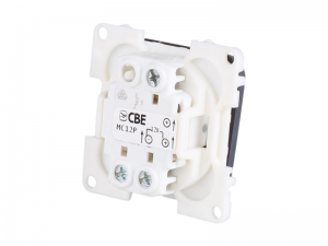 CBE Single Flat Switch With LED - Grey