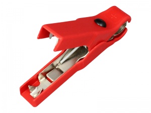 Fully Insulated Battery/Crocodile Clip - 40A Positive/Red