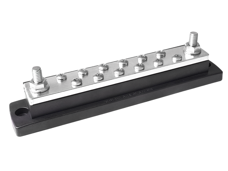 Blue Sea Systems 2105 MaxiBus 250A BusBar - 2x 5/16''-18 Studs & 12x #10-24 Screws