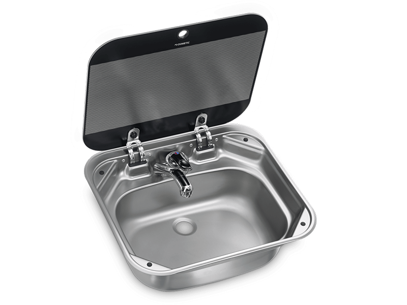 Dometic SNG 4237 Square Sink With Glass Lid (420 x 370mm)