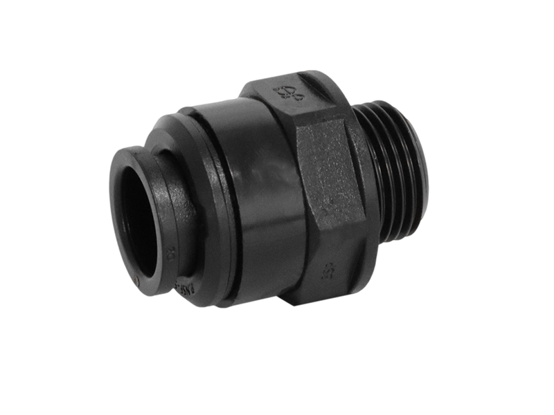 John Guest Push Fit Straight Adaptor 12mm - 3/8'' BSP Male